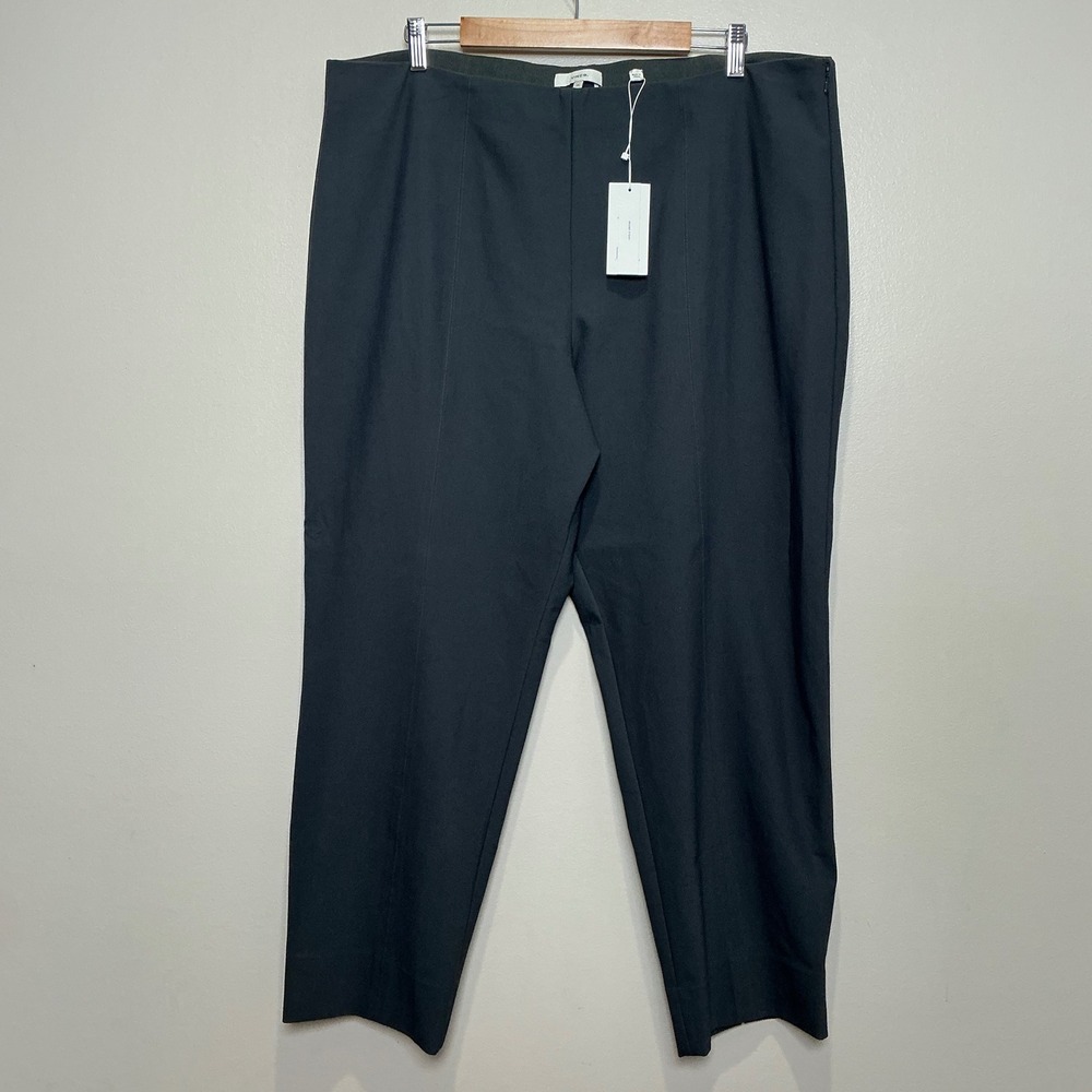 NWT Vince Trouser Pants 3X Dark Gray Stretch Side Zip Italian Fabric Career $295